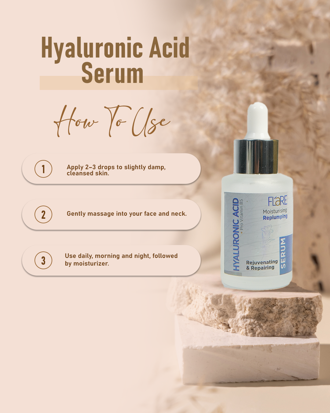 Hyaluronic Acid Serum – Hydration + Replumping | 30ml